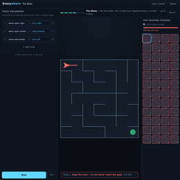 Everywhere — write one rule that solves every maze