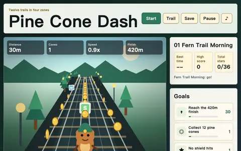 Pine Cone Dash: Twelve Forest Trails