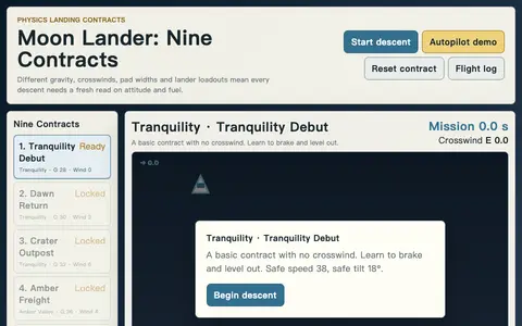 Moon Lander: Nine Contracts
