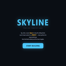 SKYLINE — Stacker Incremental City Builder