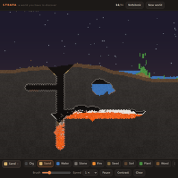 Strata — a falling-sand world you have to discover